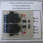 Modul Driver 2 Relay DC 5V + Optoisolator