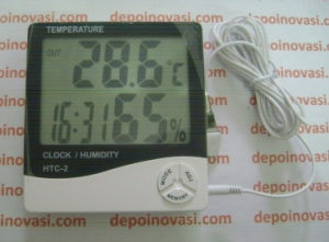 Thermometer + Hygrometer + Clock Digital