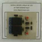 Modul Driver 2 Relay DC 12V + Optoisolator